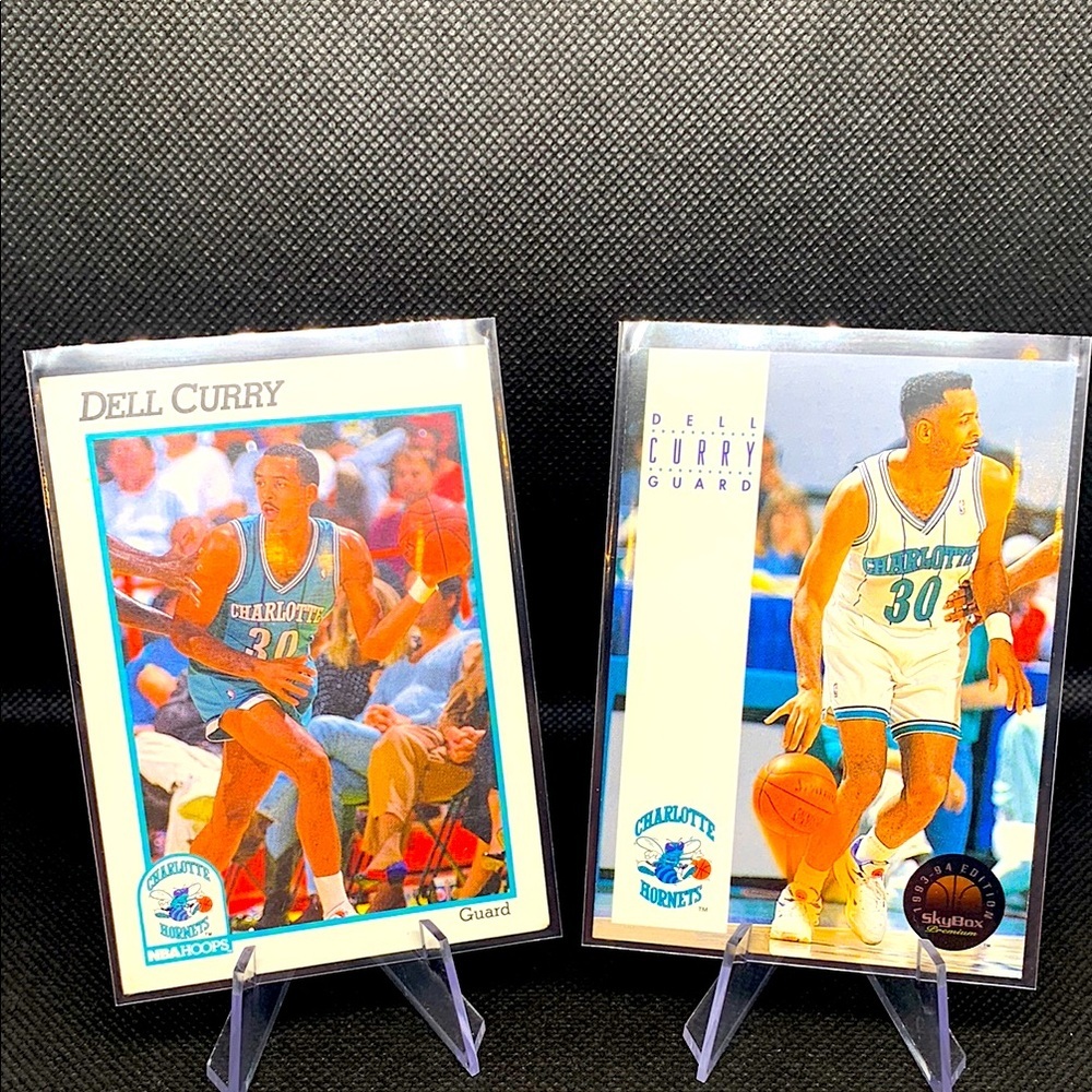 Dell Curry Skybox NBA Hoops Cards NBA Charlotte Hornets Stephen Curry’s Dad!